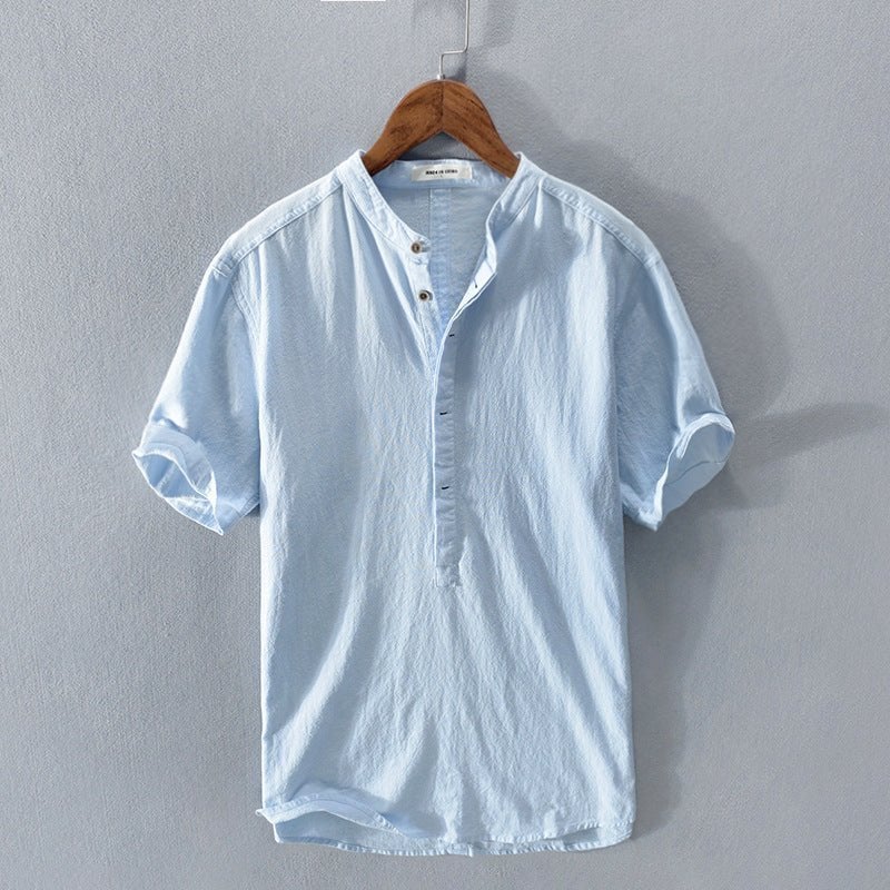 🔥Men's New Linen Casual Short-Sleeve Shirt