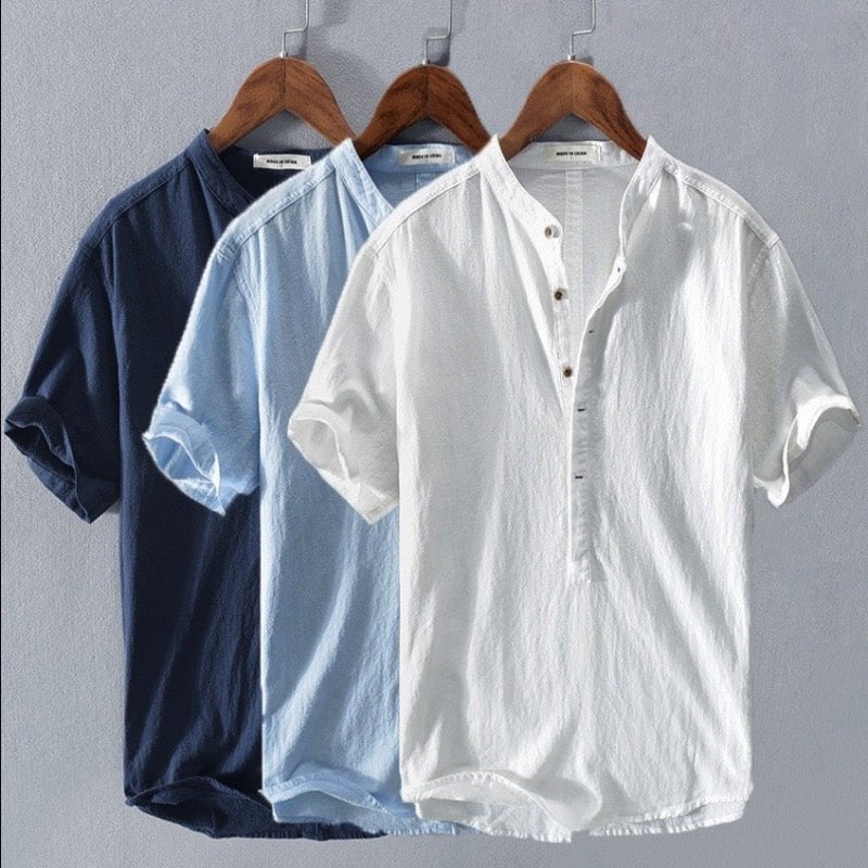 🔥Men's New Linen Casual Short-Sleeve Shirt