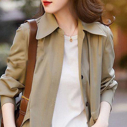 Women's Spring and Fall Long Trench Coat