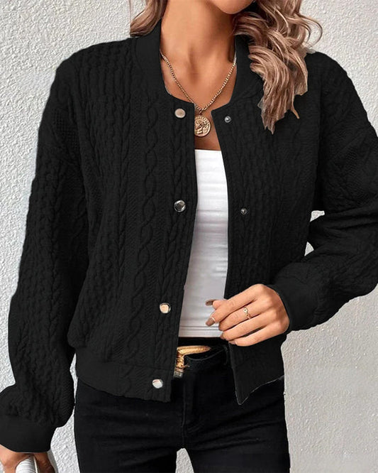 Solid colour cardigan with buttons