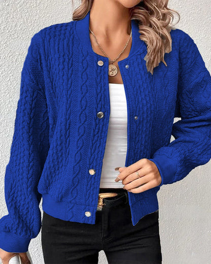 Solid colour cardigan with buttons