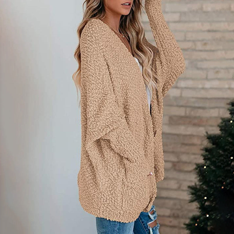 🎈Fashion new products🎈Open Front Long Sleeve Knitted Cardigans Sweater