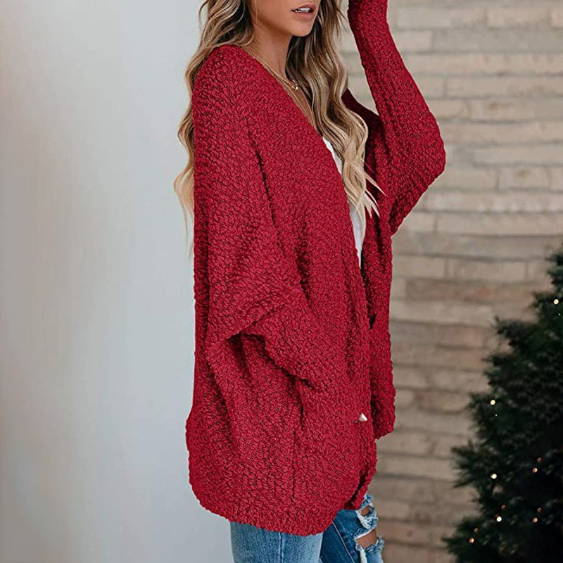 🎈Fashion new products🎈Open Front Long Sleeve Knitted Cardigans Sweater